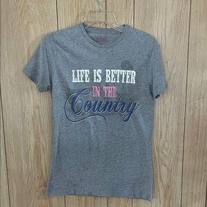 Women’s Gray 'Life Is Better in the Country' Graphic Tee